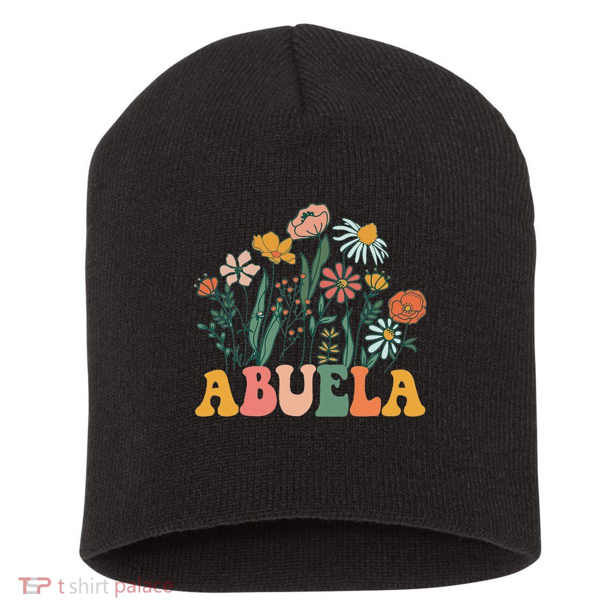 New Abuela Wildflower First Birthday & Baby Shower Short Acrylic Beanie