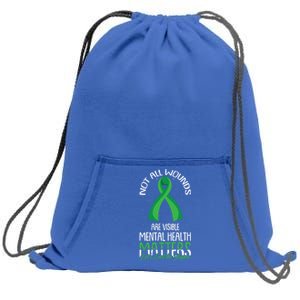 Not All Wounds Are Visible Tal Health Awareness Meaningful Gift Sweatshirt Cinch Pack Bag