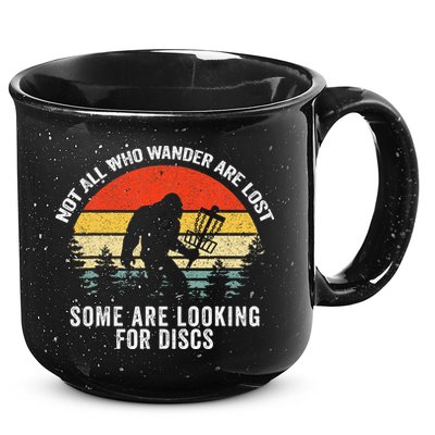 Not All Who Wander Are Lost Disc Golf Bigfoot Christmas 15oz Campfire Ceramic Mug