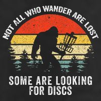 Not All Who Wander Are Lost Disc Golf Bigfoot Christmas Beanie