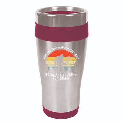 Not All Who Wander Are Lost Disc Golf Bigfoot Christmas 16oz Travel Tumbler