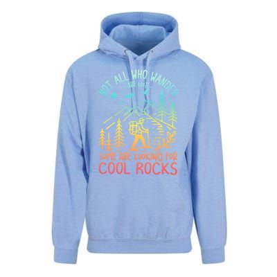 Not All Who Wander Are Lost Some Are Looking For Cool Rocks Gift Unisex Surf Hoodie