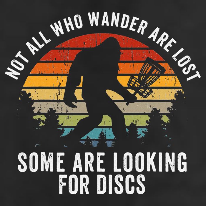 Not All Who Wander Are Lost Disc Golf Bigfoot Sasquatch Adult Drive Performance Visor