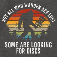 Not All Who Wander Are Lost Disc Golf Bigfoot Sasquatch Vector Backpack