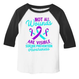 Not All Wounds Are Visible Happy Suicide Awareness Graphic Cute Gift Toddler Fine Jersey T-Shirt