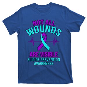 Not All Wounds Are Visible Happy Suicide Awareness Graphic Cool Gift T-Shirt