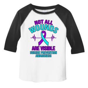 Not All Wounds Are Visible Happy Suicide Awareness Graphic Cool Gift Toddler Fine Jersey T-Shirt