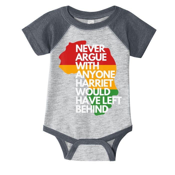Never Argue With Anyone Harriet Would Have Left Behind Infant Baby Jersey Bodysuit