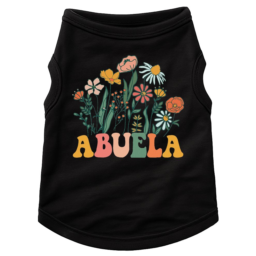 New Abuela Wildflower First Birthday & Baby Shower Doggie Tank