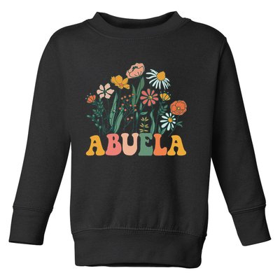 New Abuela Wildflower First Birthday & Baby Shower Toddler Sweatshirt