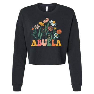 New Abuela Wildflower First Birthday & Baby Shower Cropped Pullover Crew