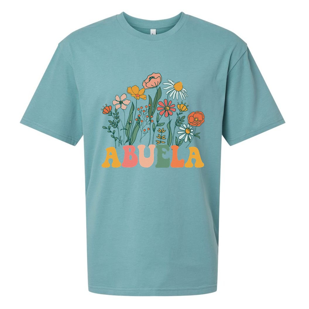 New Abuela Wildflower First Birthday & Baby Shower Sueded Cloud Jersey T-Shirt
