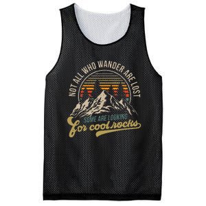 Not All Who Wander Are Lost Some Are Looking For Cool Rocks Mesh Reversible Basketball Jersey Tank