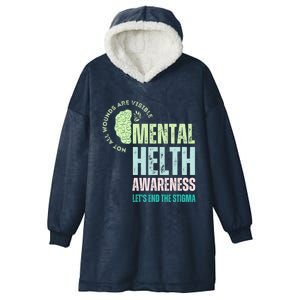 Not All Wounds Are Visible Tal Health Awareness Cool Gift Hooded Wearable Blanket