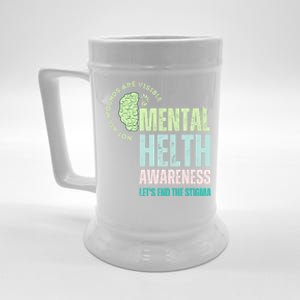 Not All Wounds Are Visible Tal Health Awareness Cool Gift Beer Stein