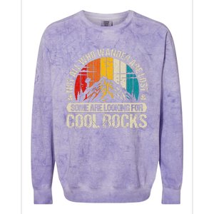 Not All Who Wander Are Lost Some Are Looking For Cool Rocks Colorblast Crewneck Sweatshirt