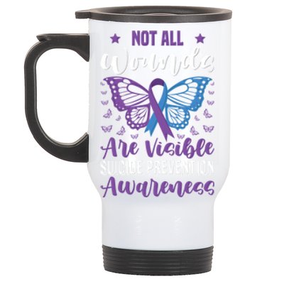 Not All Wounds Are Visible Suicide Prevention Awareness Gift Stainless Steel Travel Mug