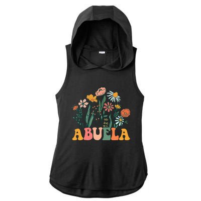 New Abuela Wildflower First Birthday & Baby Shower Ladies PosiCharge Tri-Blend Wicking Draft Hoodie Tank