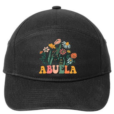 New Abuela Wildflower First Birthday & Baby Shower 7-Panel Snapback Hat