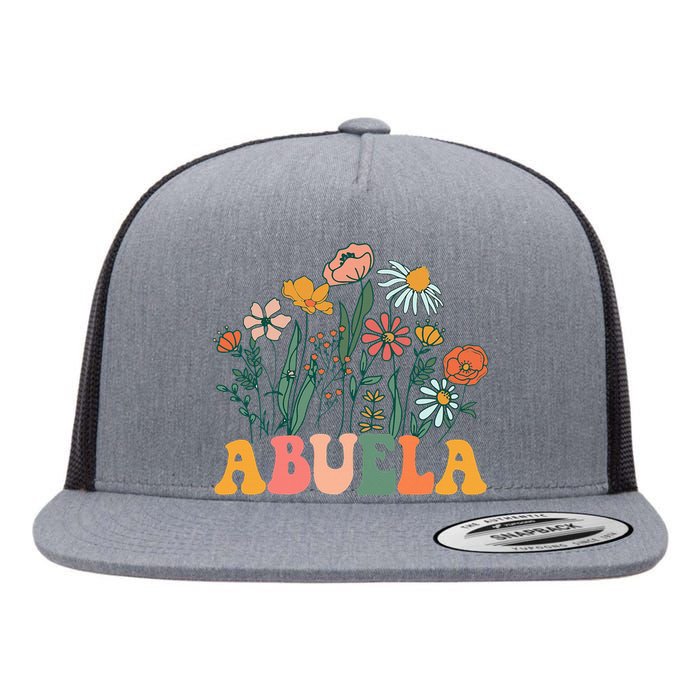 New Abuela Wildflower First Birthday & Baby Shower Flat Bill Trucker Hat