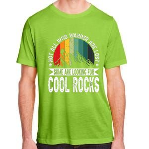 Not All Who Wander Are Lost Some Are Looking For Cool Rocks Adult ChromaSoft Performance T-Shirt