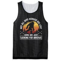 Not All Who Wander Are Lost Funny Archery Bigfoot Archer Mesh Reversible Basketball Jersey Tank