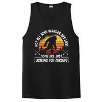 Not All Who Wander Are Lost Funny Archery Bigfoot Archer PosiCharge Competitor Tank