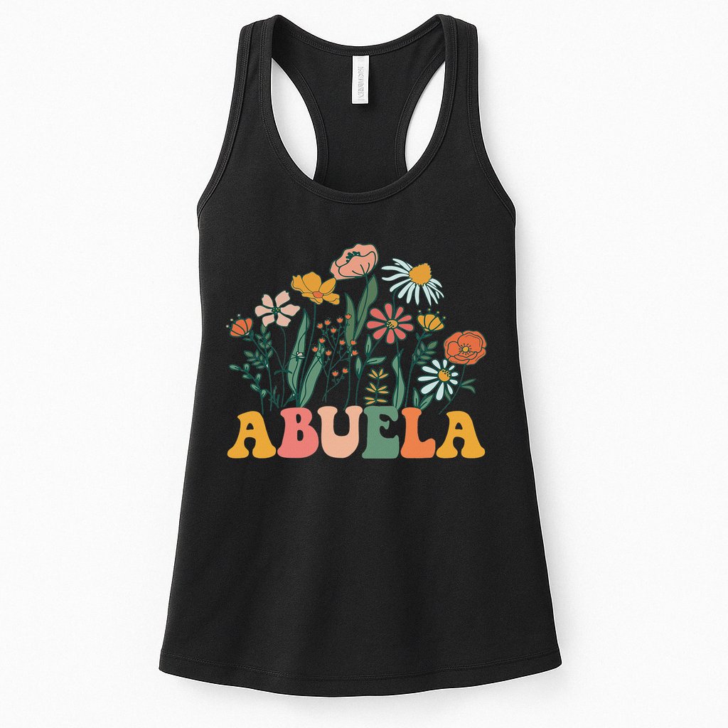 New Abuela Wildflower First Birthday & Baby Shower Womens Tank Top