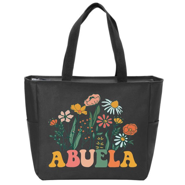 New Abuela Wildflower First Birthday & Baby Shower Zip Tote Bag