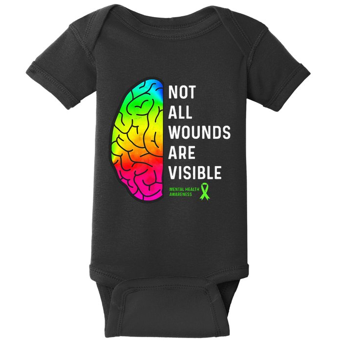 Not All Wounds are Visible Mental Health Awareness Baby Bodysuit