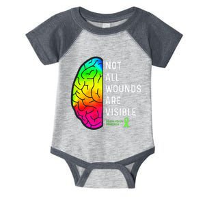 Not All Wounds are Visible Mental Health Awareness Infant Baby Jersey Bodysuit