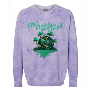 Not All Who Wander Are Lost Colorblast Crewneck Sweatshirt