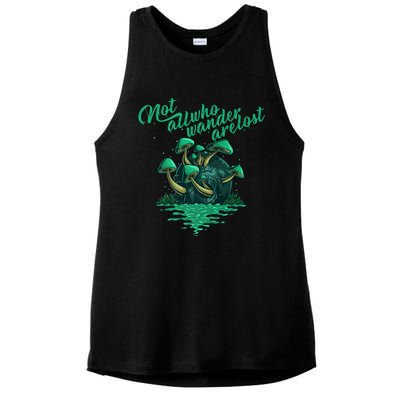 Not All Who Wander Are Lost Ladies PosiCharge Tri-Blend Wicking Tank