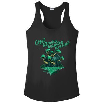 Not All Who Wander Are Lost Ladies PosiCharge Competitor Racerback Tank