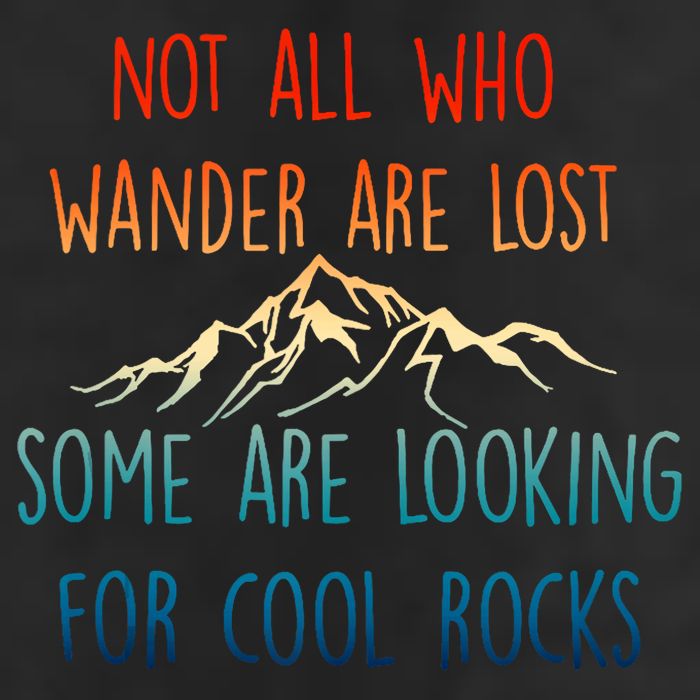 Not All Who Wander Are Lost Some Are Looking For Cool Rocks Beanie