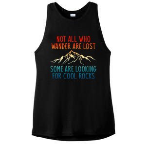 Not All Who Wander Are Lost Some Are Looking Ladies PosiCharge Tri-Blend Wicking Tank