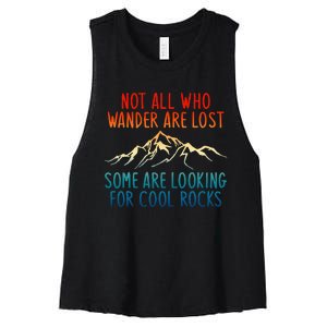 Not All Who Wander Are Lost Some Are Looking Women's Racerback Cropped Tank