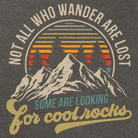 Not All Who Wander Are Lost Some Are Looking For Cool Rocks Cotton Canvas Backpack