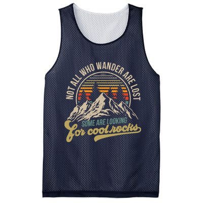 Not All Who Wander Are Lost Some Are Looking For Cool Rocks Mesh Reversible Basketball Jersey Tank