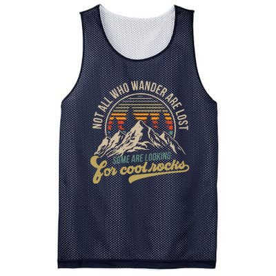 Not All Who Wander Are Lost Some Are Looking For Cool Rocks Mesh Reversible Basketball Jersey Tank