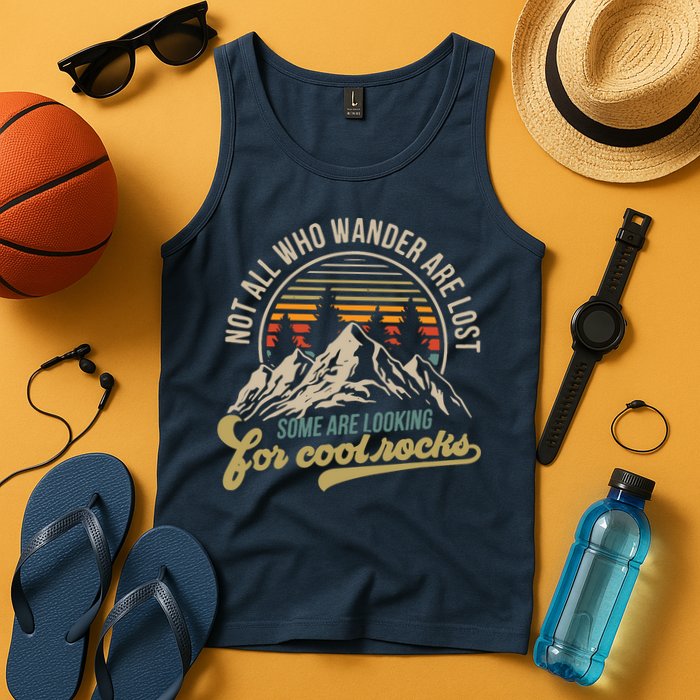 Not All Who Wander Are Lost Some Are Looking For Cool Rocks Tank Top