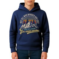Not All Who Wander Are Lost Some Are Looking For Cool Rocks Kids Hoodie