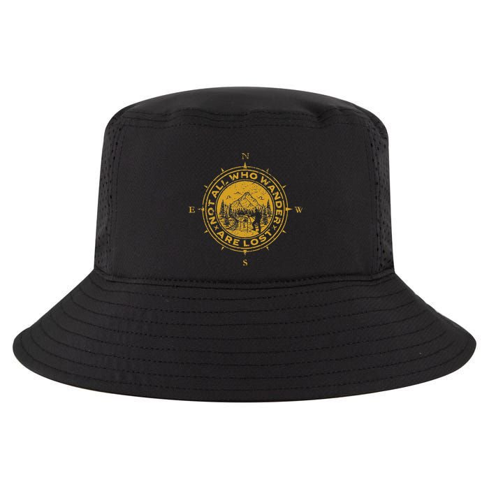 Not All Who Wander Are Lost Compass Cool Comfort Performance Bucket Hat