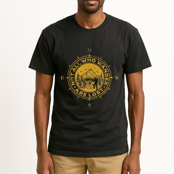 Not All Who Wander Are Lost Compass Tall T-Shirt