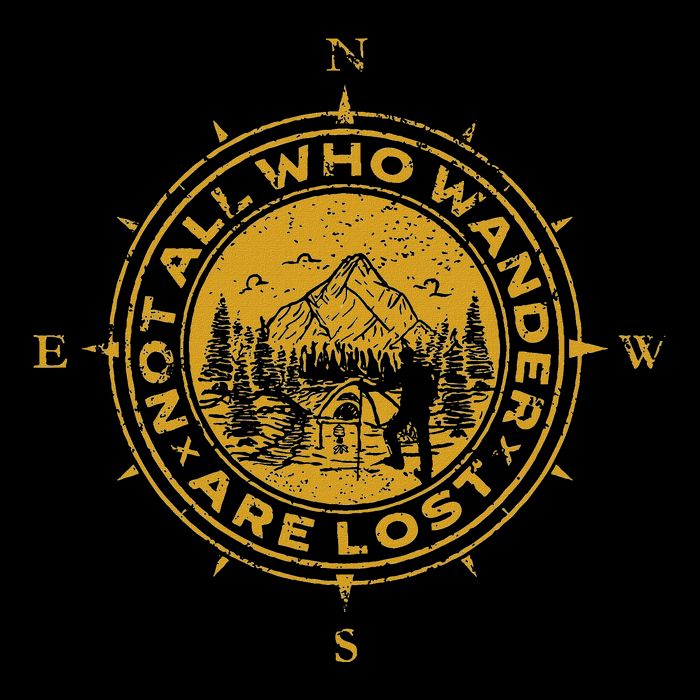 Not All Who Wander Are Lost Compass Sustainable Bucket Hat
