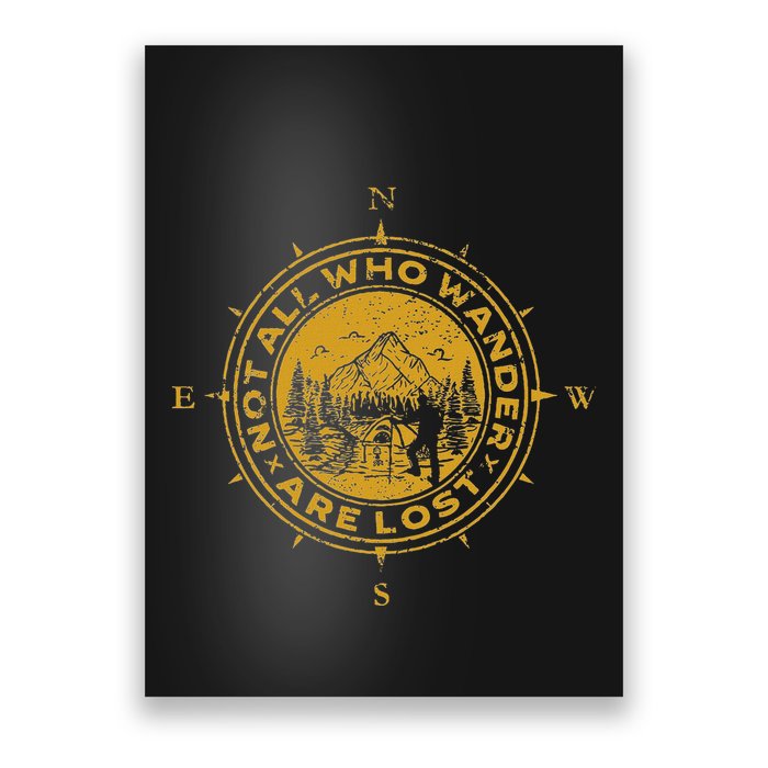 Not All Who Wander Are Lost Compass Poster