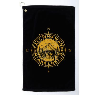 Not All Who Wander Are Lost Compass Golf Towel