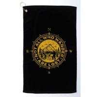 Not All Who Wander Are Lost Compass Golf Towel