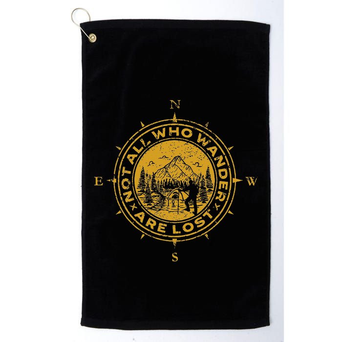 Not All Who Wander Are Lost Compass Golf Towel