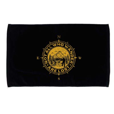 Not All Who Wander Are Lost Compass Microfiber Hand Towel